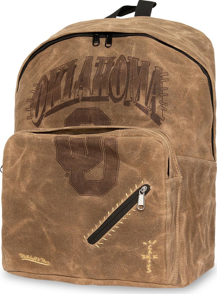 Cactus Jack by Travis Scott x Mitchell & Ness University Of Oklahoma Backpack 'Brown'
