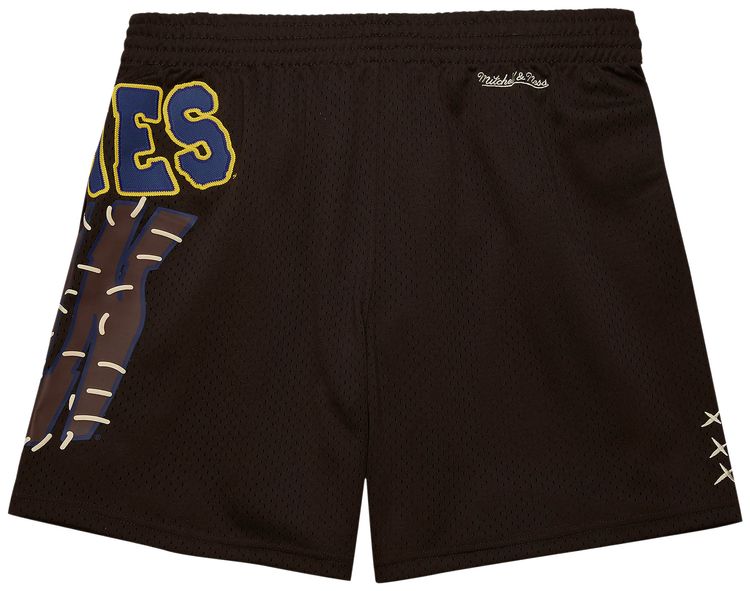 Cactus Jack by Travis Scott x Mitchell  Ness University Of Michigan Shorts Brown