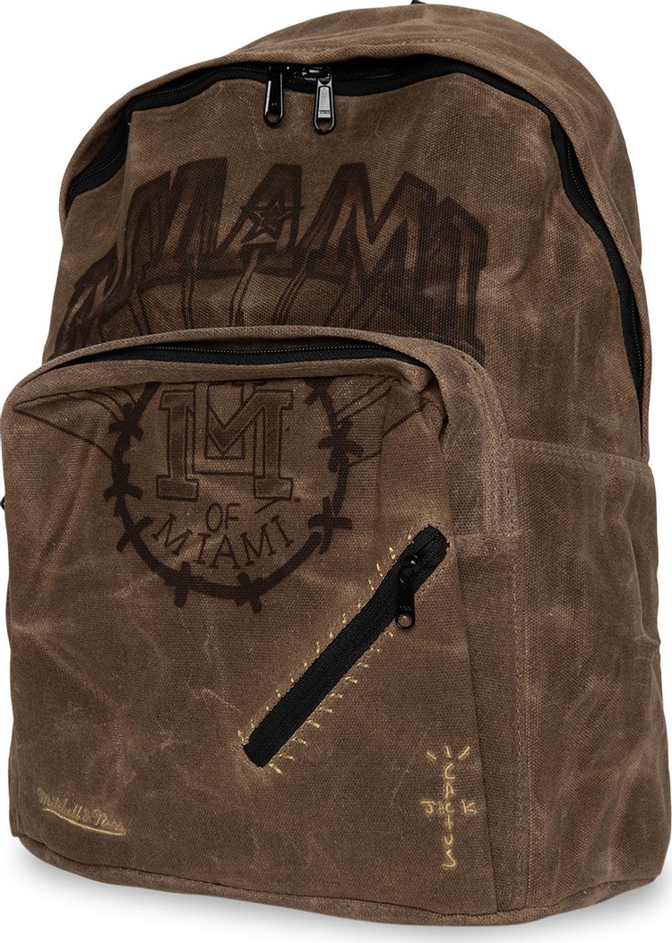Cactus Jack by Travis Scott x Mitchell & Ness University Of Miami Backpack 'Brown'