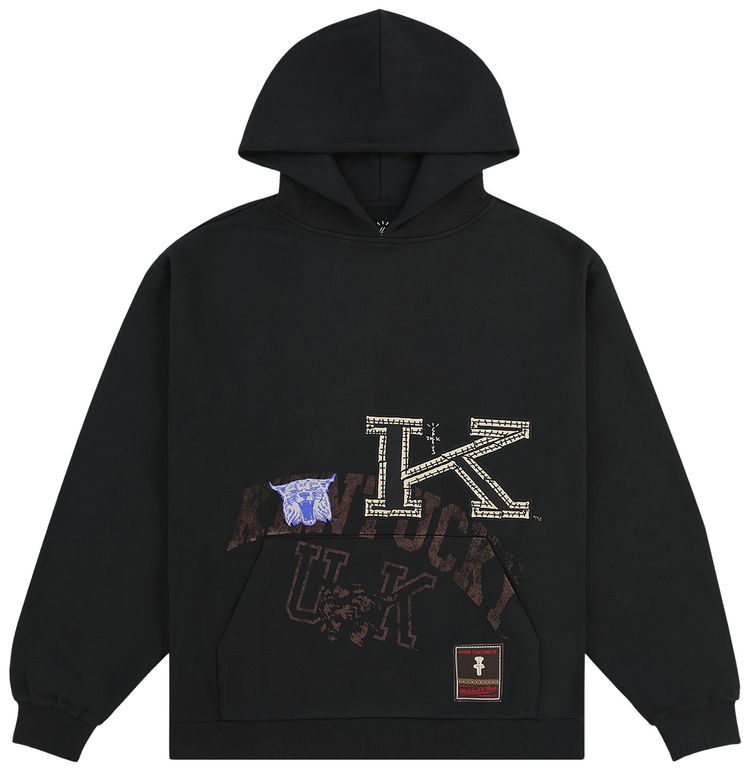 Cactus Jack by Travis Scott x Mitchell  Ness University Of Kentucky Hoodie Black