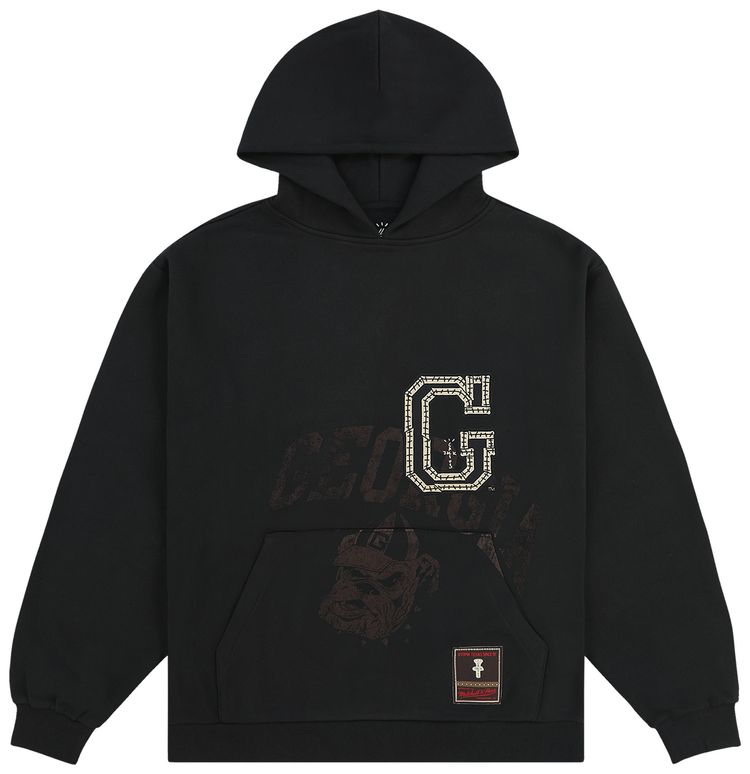 Cactus Jack by Travis Scott x Mitchell  Ness University Of Georgia Hoodie Black