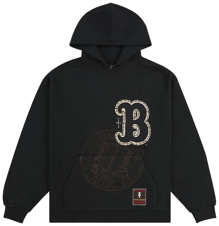 Cactus Jack by Travis Scott x Mitchell  Ness University Of California Los Angeles Hoodie Black
