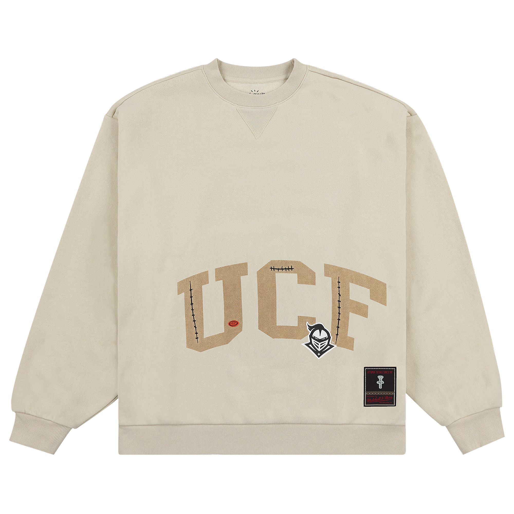Buy Cactus Jack by Travis Scott x Mitchell Ness University Of Central Florida Crewneck Tan FC9327 UCF TAN GOAT