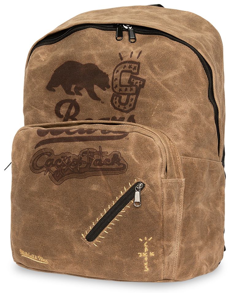 Cactus Jack by Travis Scott x Mitchell  Ness University Of California Berkeley Backpack Brown