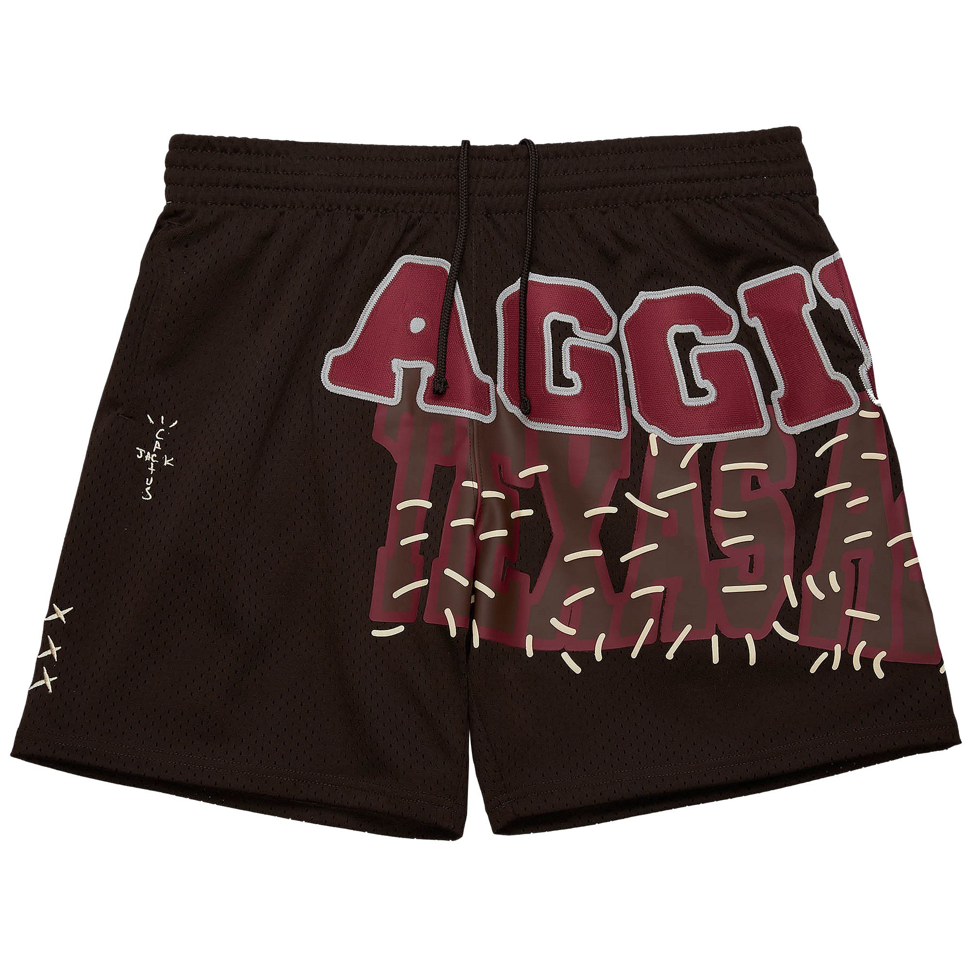 Buy Cactus Jack by Travis Scott x Mitchell Ness Texas A M University Shorts Brown BT9324 TAM BROW GOAT