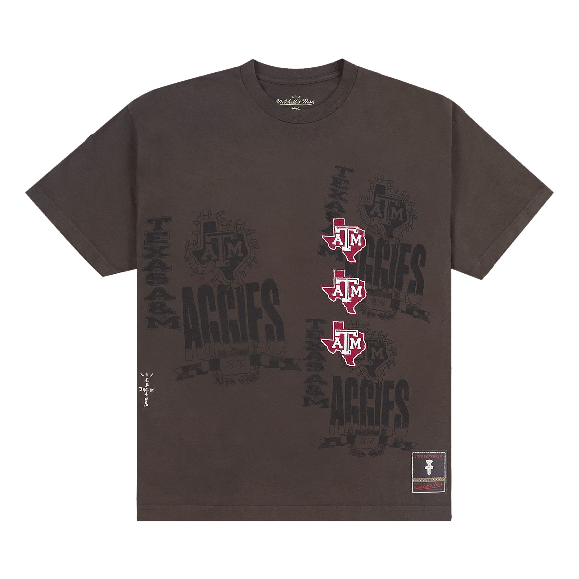Buy Cactus Jack by Travis Scott x Mitchell & Ness Texas A&M University Seal  Tee 'Brown' - SS9323 TAM BROW | GOAT
