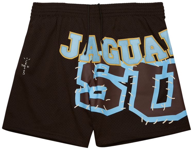 Cactus Jack by Travis Scott x Mitchell  Ness Southern University Shorts Brown