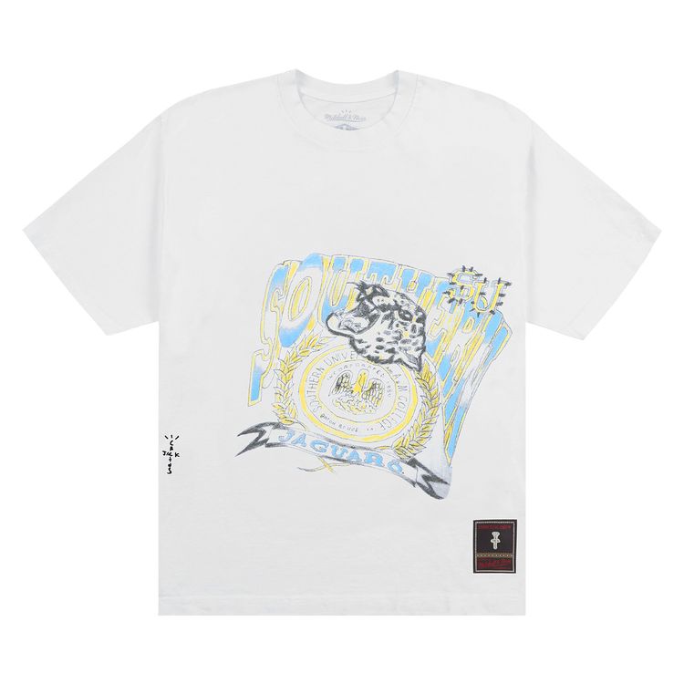 Cactus Jack by Travis Scott x Mitchell  Ness Southern University Handdrawn Tee White