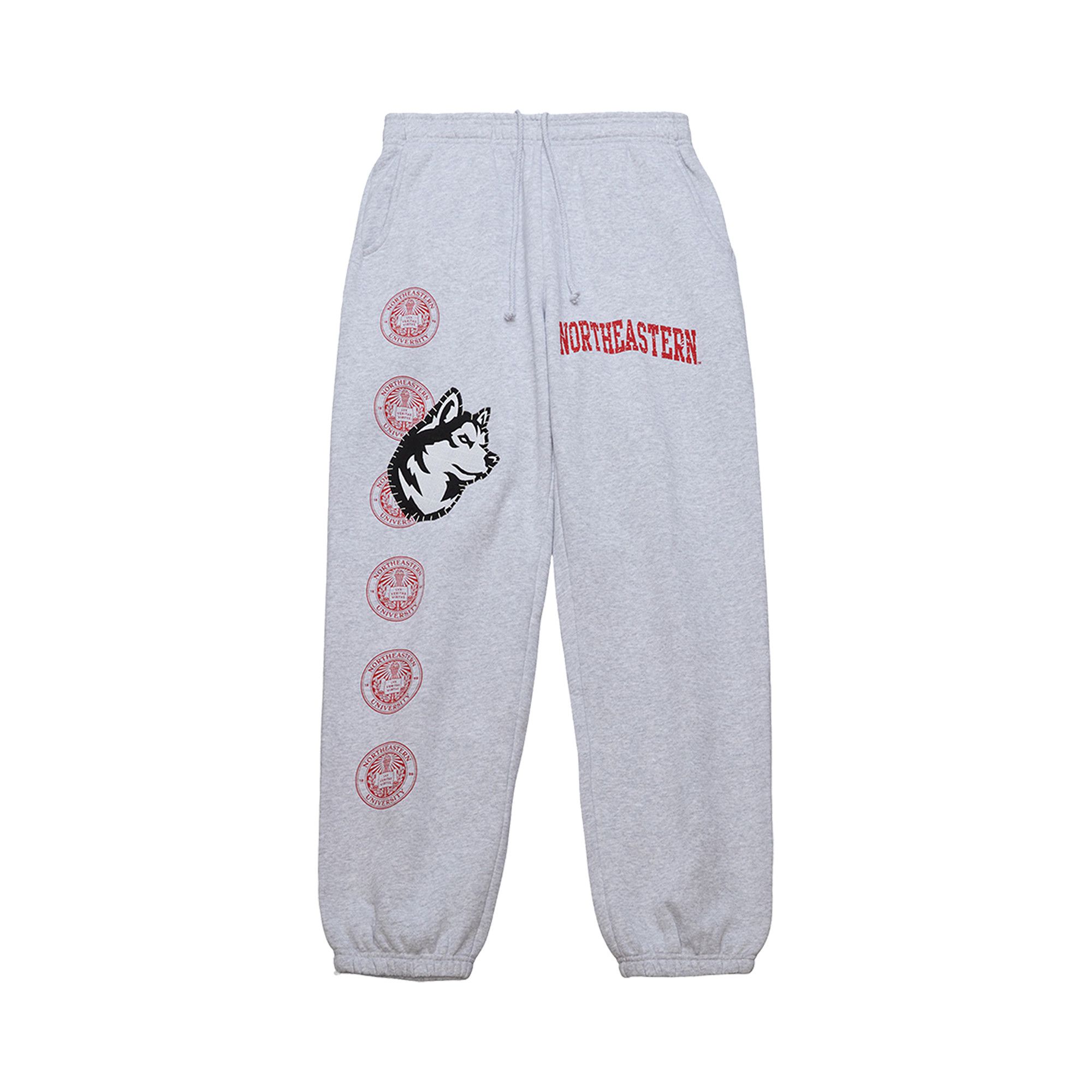 Buy Cactus Jack by Travis Scott x Mitchell Ness Northeastern University Sweatpants Grey Heather BT9328 NEU GREY GOAT UK