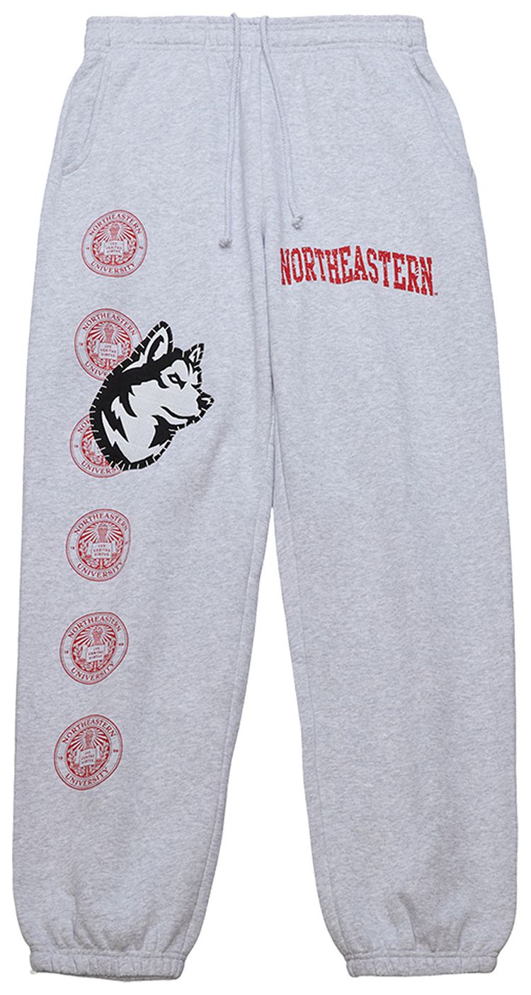 Cactus Jack by Travis Scott x Mitchell  Ness Northeastern University Sweatpants Grey Heather