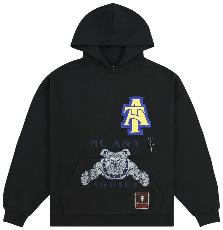 Cactus Jack by Travis Scott x Mitchell  Ness North Carolina AT University Hoodie Black