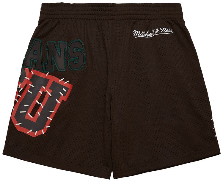 Cactus Jack by Travis Scott x Mitchell  Ness Michigan State University Shorts Brown