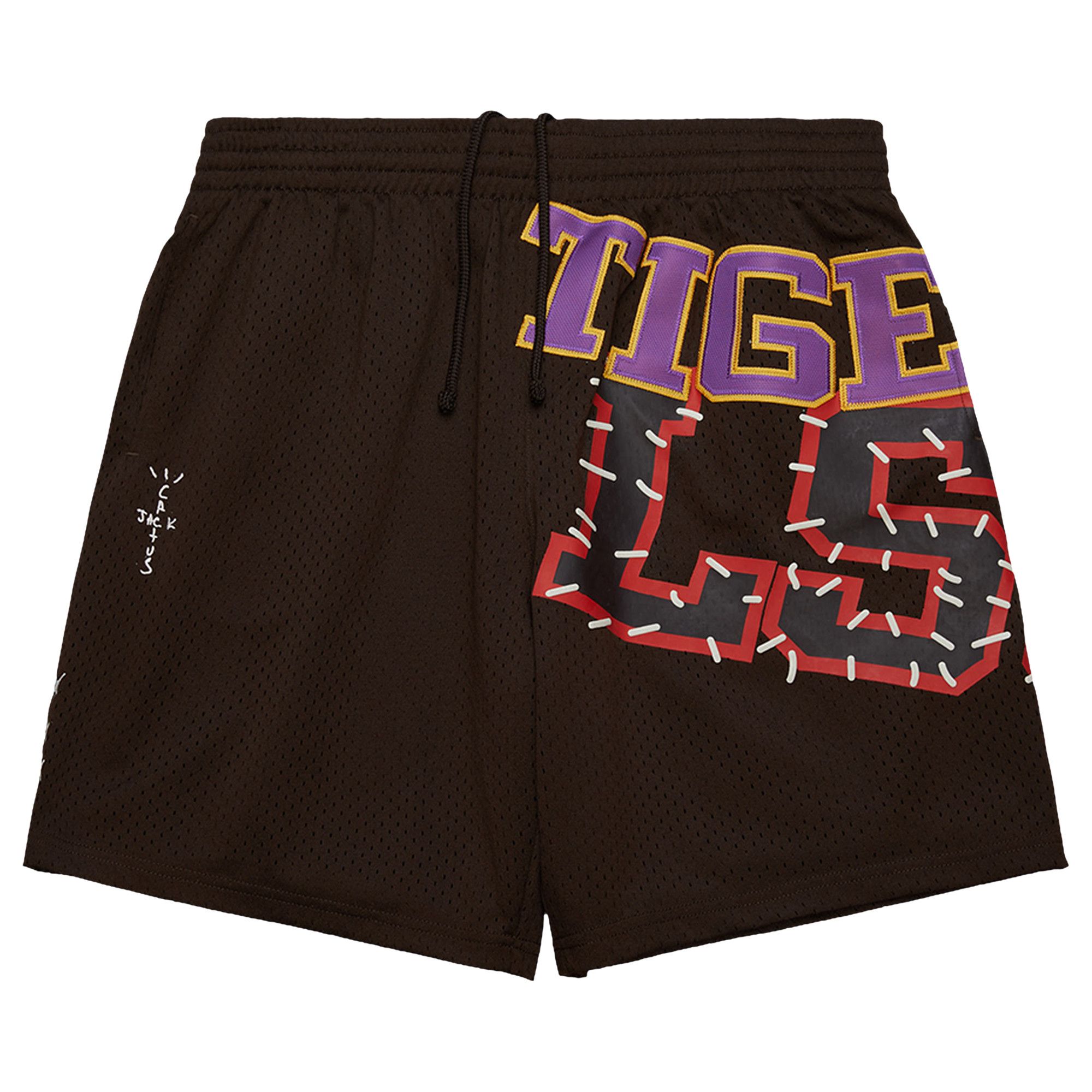Buy Cactus Jack by Travis Scott x Mitchell Ness Louisiana State University Shorts Brown BT9324 LSU BROW GOAT UK