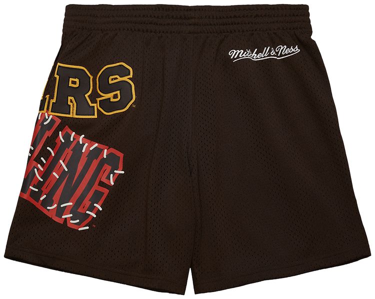 Cactus Jack by Travis Scott x Mitchell  Ness Grambling State University Shorts Brown