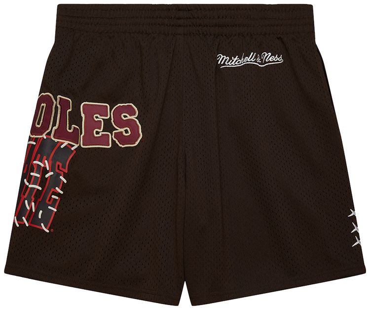 Cactus Jack by Travis Scott x Mitchell  Ness Florida State University Shorts Brown