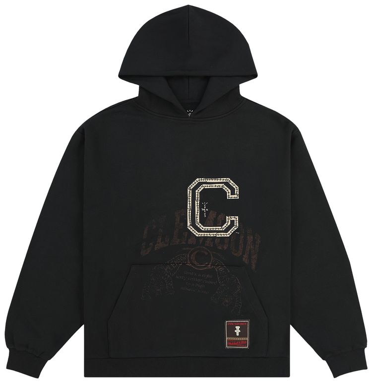 Cactus Jack by Travis Scott x Mitchell  Ness Clemson University Hoodie Black