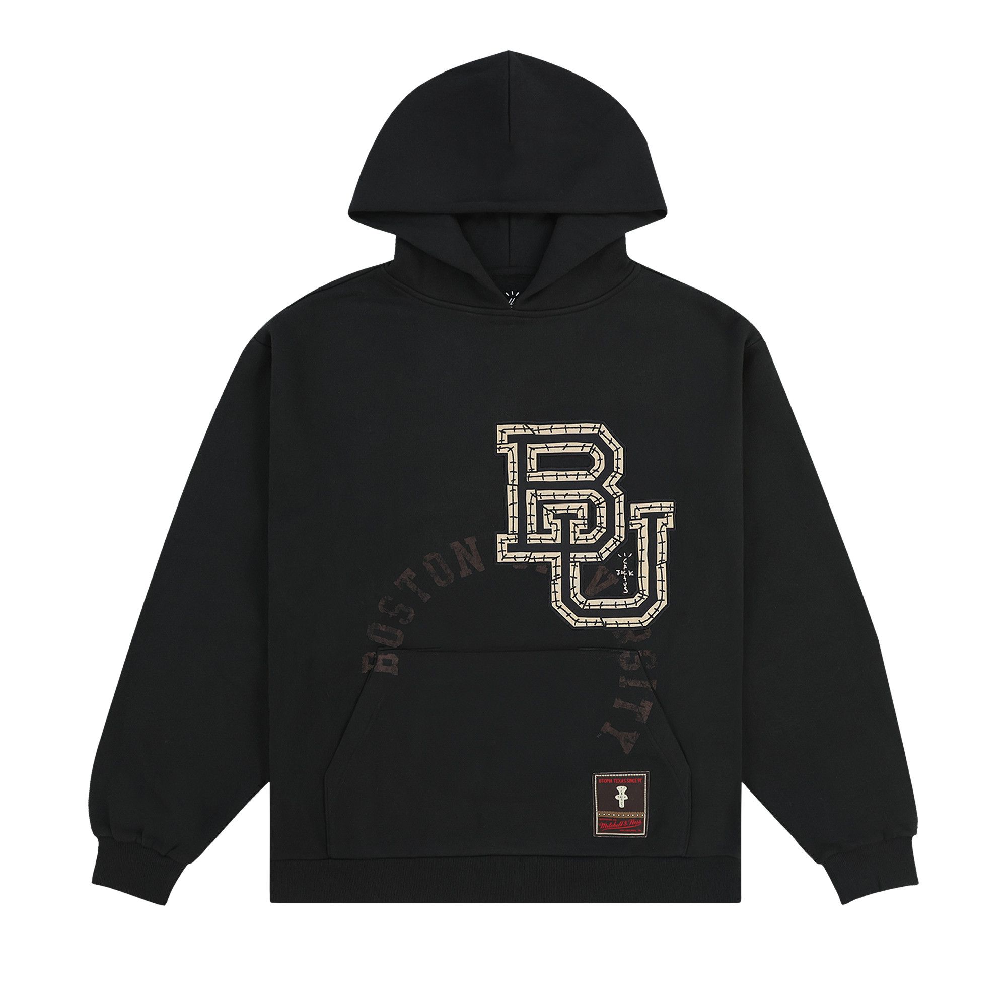 Buy Cactus Jack by Travis Scott x Mitchell Ness Boston University Hoodie Black TH9923 BON BLAC GOAT UK