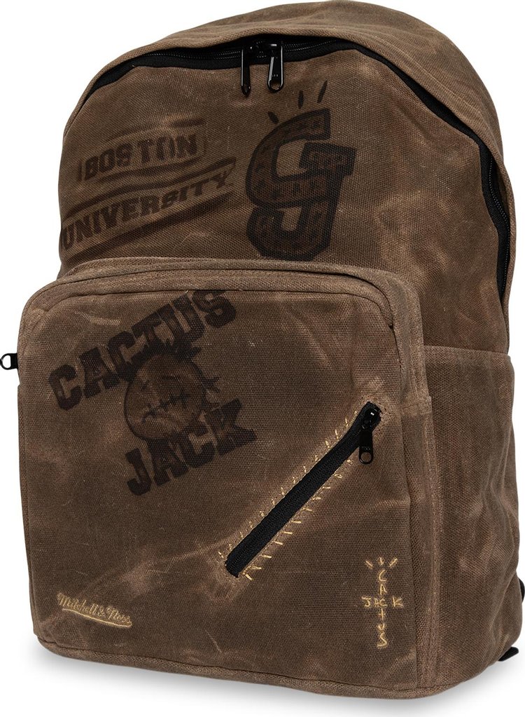 Cactus Jack by Travis Scott x Mitchell & Ness Boston University Backpack 'Brown'
