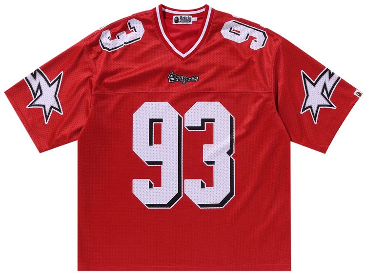 BAPE Football Relaxed Fit Tee Red