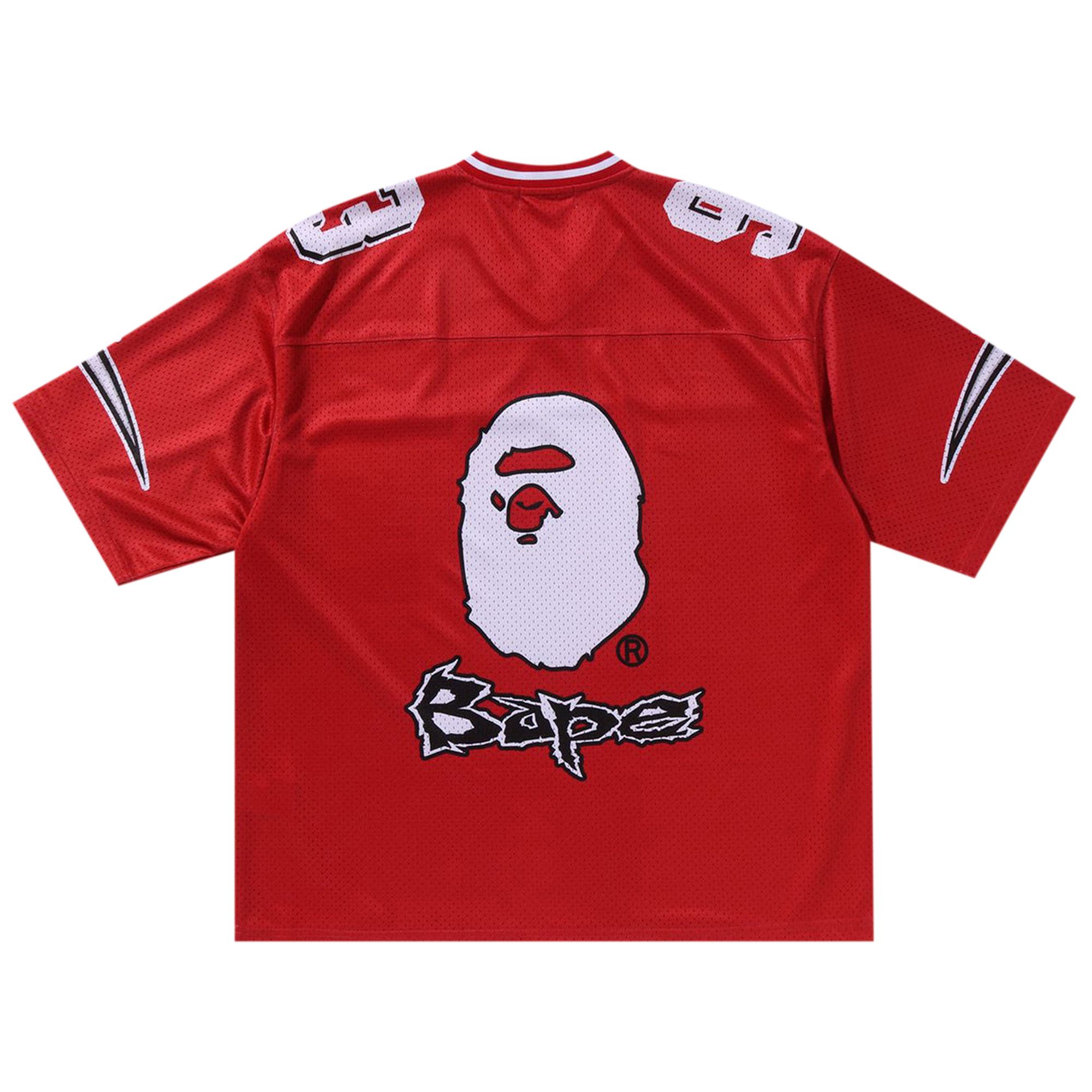 Buy BAPE Football Relaxed Fit Tee 'Red' - 1K30 109 315 RED