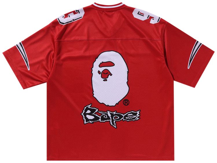 BAPE Football Relaxed Fit Tee Red