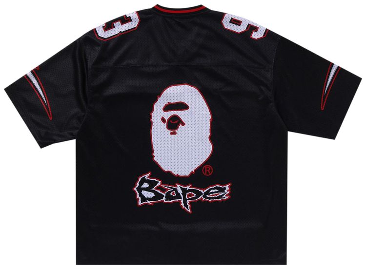 BAPE Football Relaxed Fit Tee Black