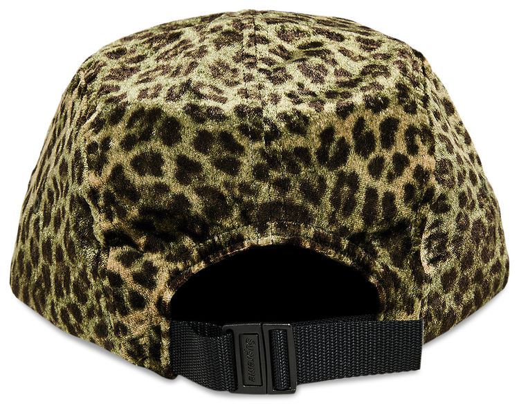 Supreme Leopard Velvet Camp Cap Olive