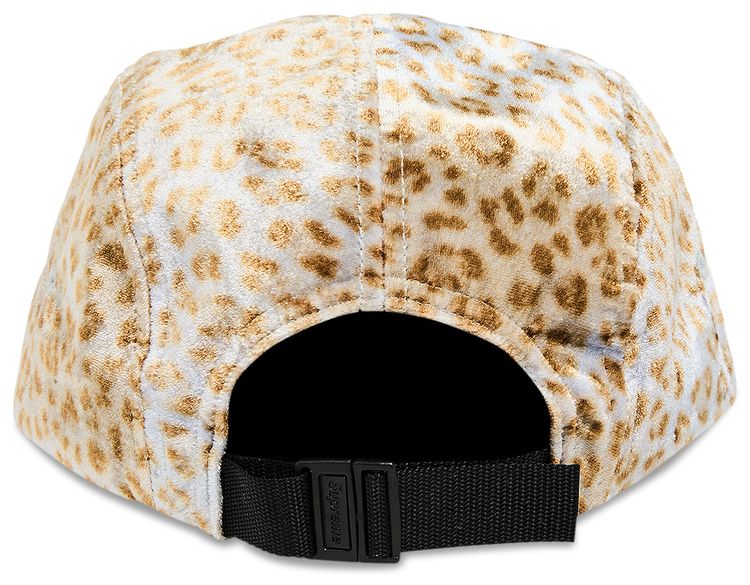Supreme Leopard Velvet Camp Cap Tan