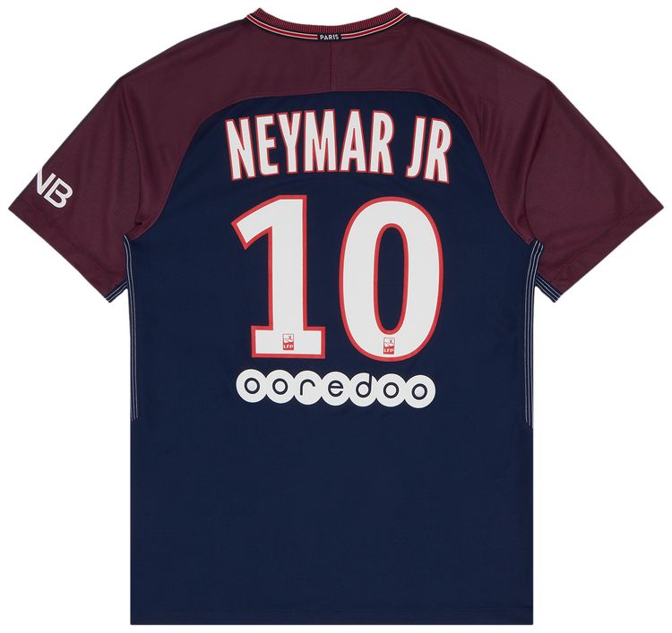 Pre Owned Paris Saint Germain Neymar Jr 10 Home Stadium Jersey NavyBurgundy