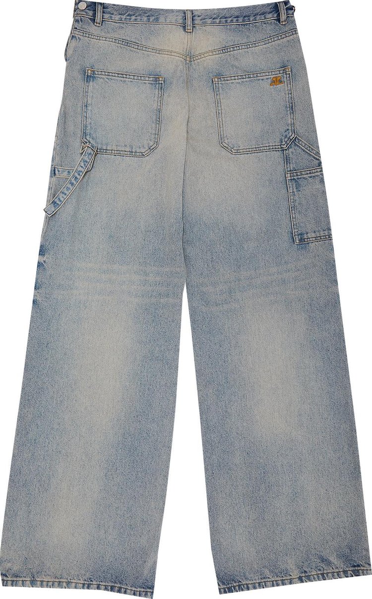 Courreges Denim Baggy Pants Light Blue Wash