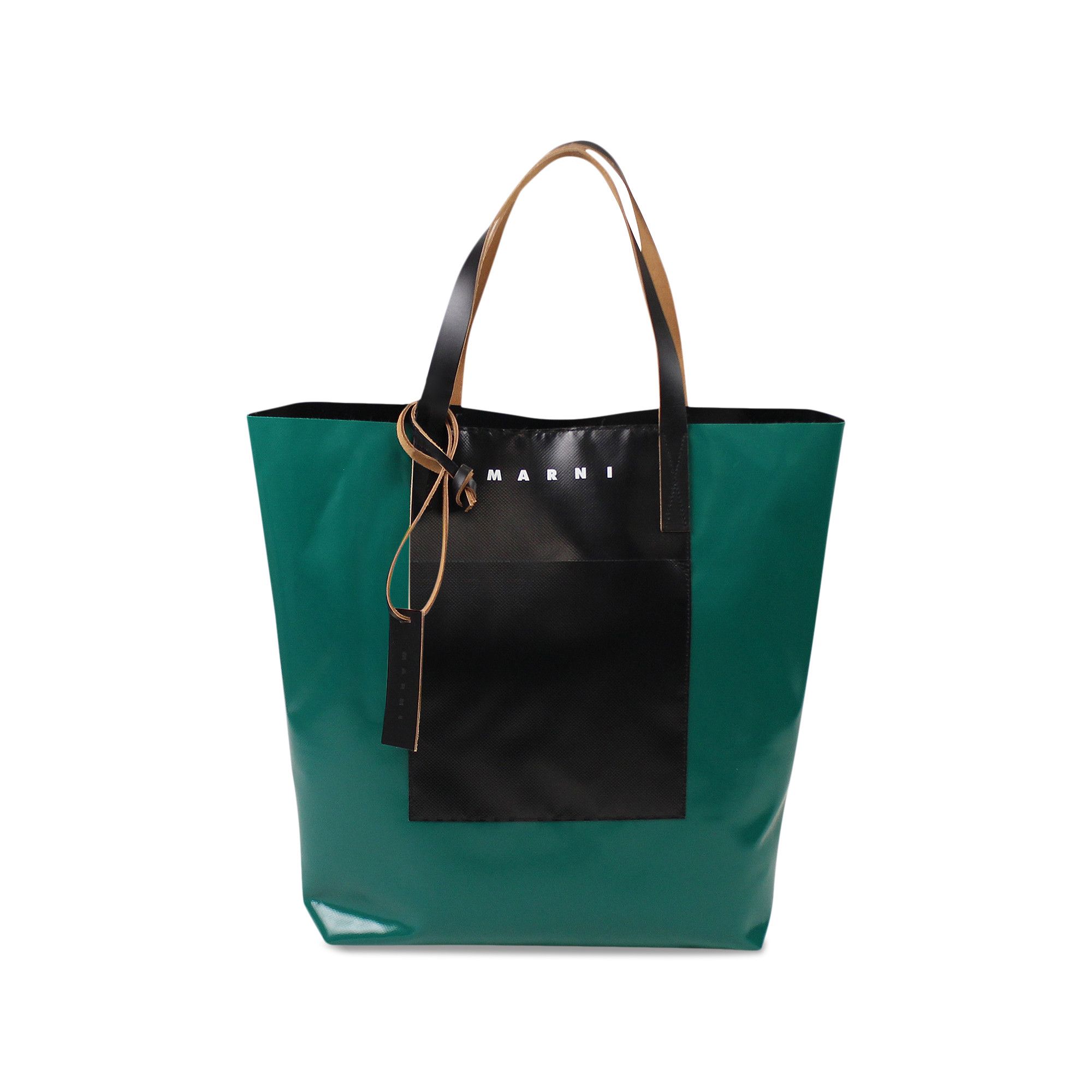 Buy Marni Two Tone Tote Bag 'Green/Black' - SHMQ0044 A0P3572 ZO445