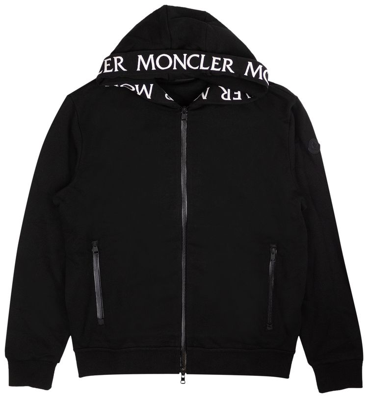 Moncler Logo Hoodie Black