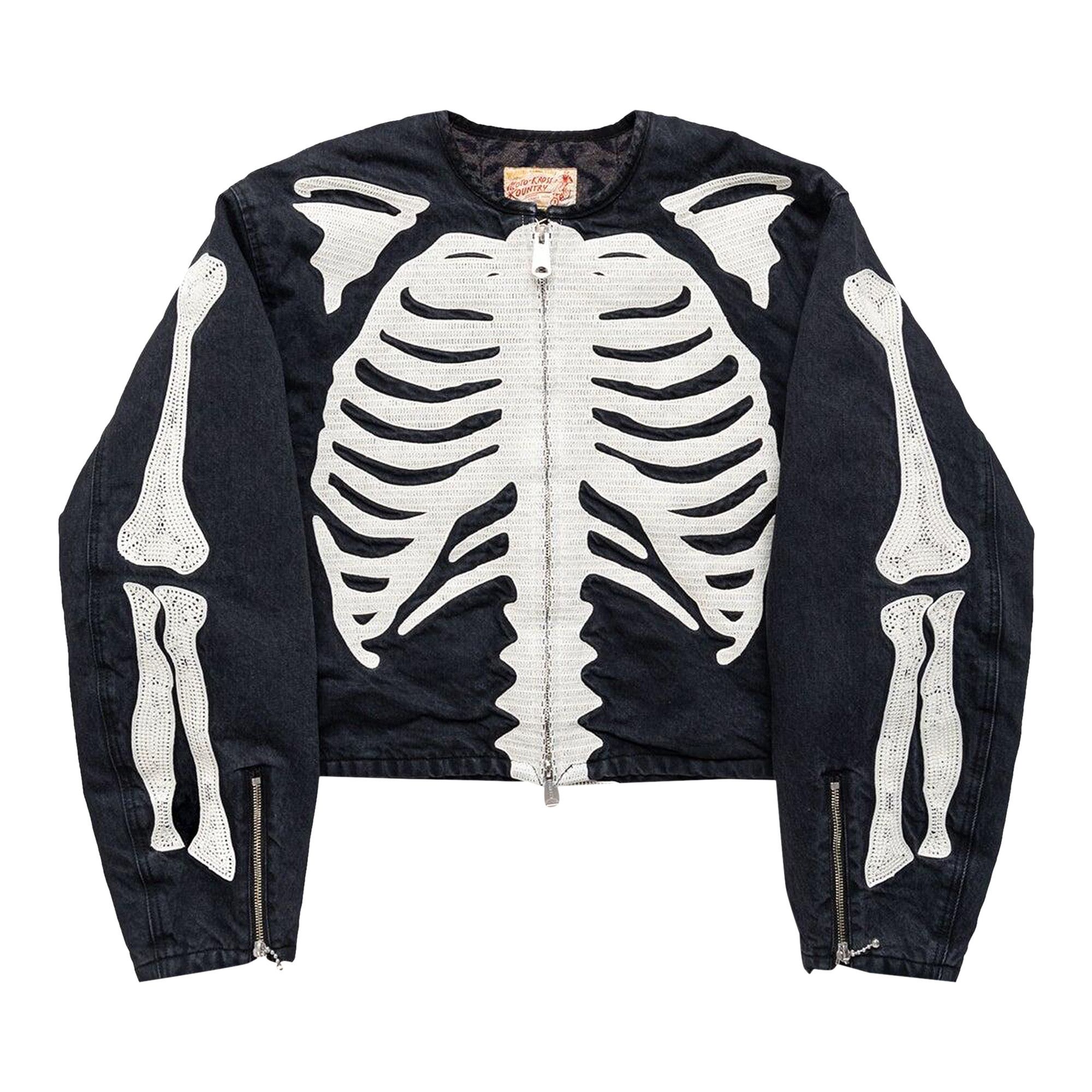 Buy Kapital Bone Denim Motocross Jacket 'Black' - KR2402LJ06 BLAC