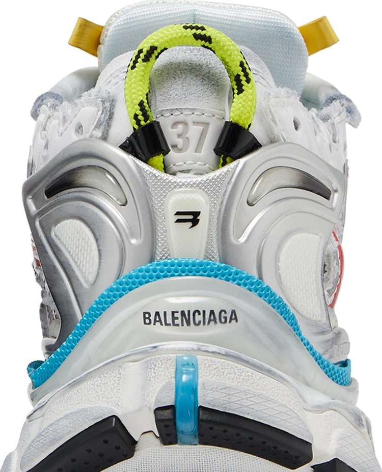 Balenciaga Wmns Runner Sneaker Worn Out   White Multi Color