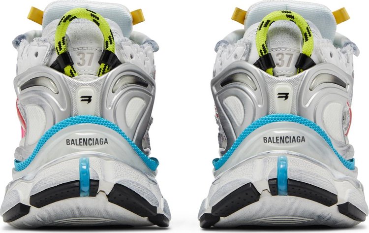 Balenciaga Wmns Runner Sneaker Worn Out   White Multi Color