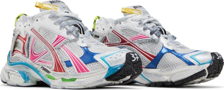 Balenciaga Wmns Runner Sneaker Worn Out   White Multi Color