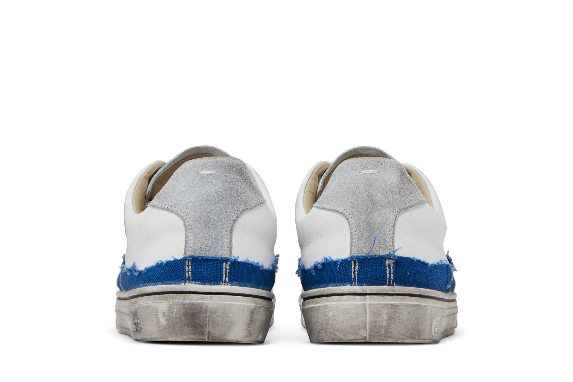 Maison Margiela スニーカー 紺系x白系 2007423G0101 Maison Margiela: Off-White & Blue Replica Sneakers | SSENSE