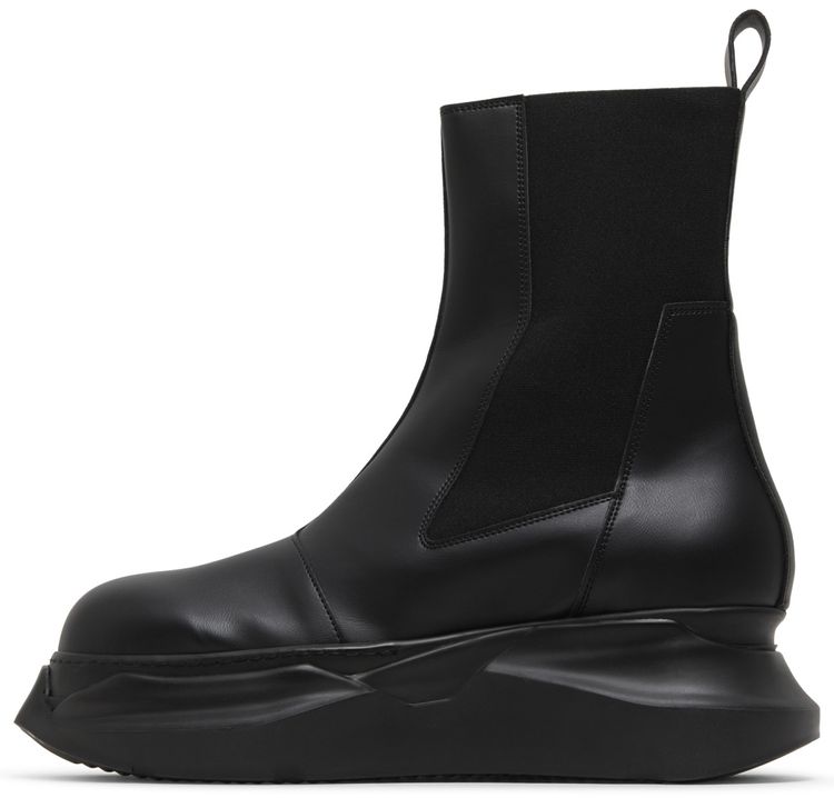 Rick Owens DRKSHDW Strobe Fabrics Beatle Abstract Boots Black