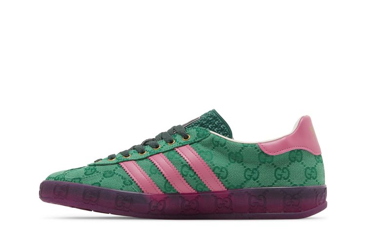 adidas gazelle silver green womens Adidas x Gucci Women's Gazelle Pink Velvet Low Top Sneakers main image 1