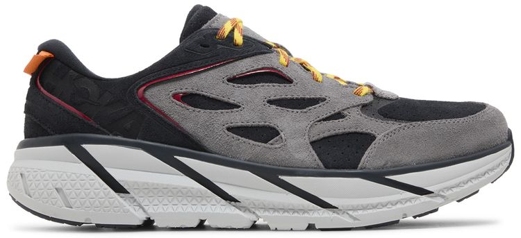 HOKA Clifton L Suede Black Lunar Rock