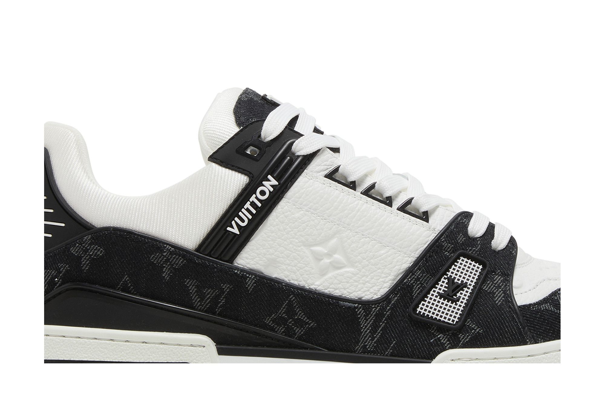 Buy Louis Vuitton Trainer Black Monogram Denim 1AAV8K GOAT UK