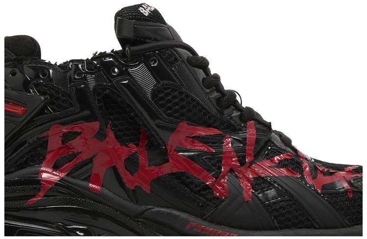 Balenciaga Runner Sneaker Graffiti   Black Red