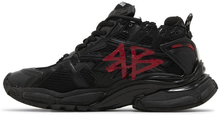 Balenciaga Runner Sneaker Graffiti   Black Red