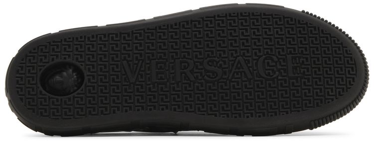 Versace Greca Sneaker Cut Out Stud   Black