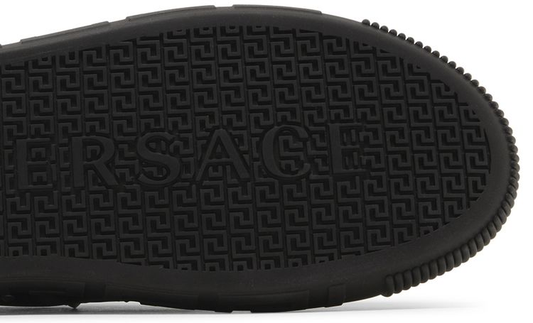 Versace Greca Sneaker Cut Out Stud   Black