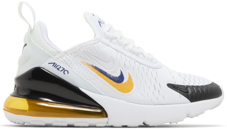 Nike Air Max 270 GS Multi Swoosh   White University Gold