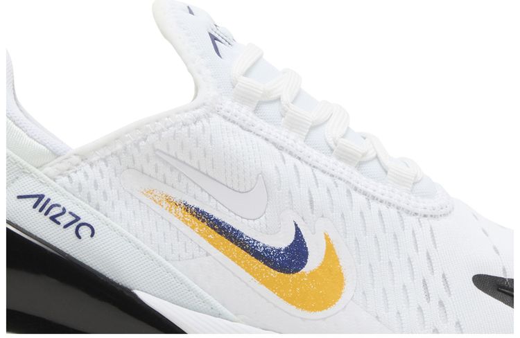 Nike Air Max 270 GS Multi Swoosh   White University Gold