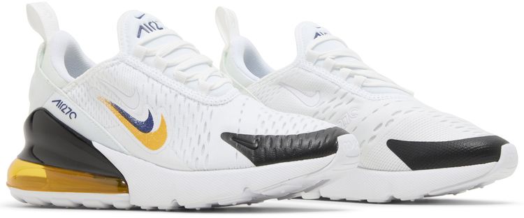 Nike Air Max 270 GS Multi Swoosh   White University Gold
