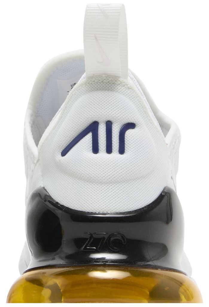 Nike Air Max 270 GS Multi Swoosh   White University Gold