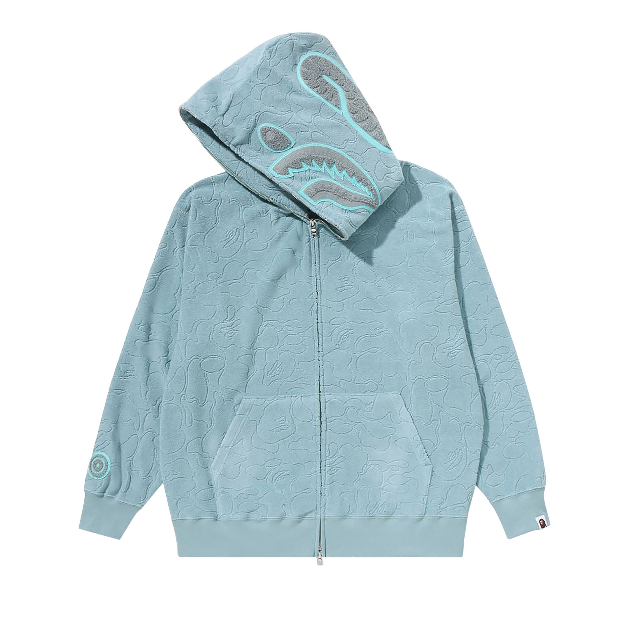 Bape indigo shark hoodie on sale